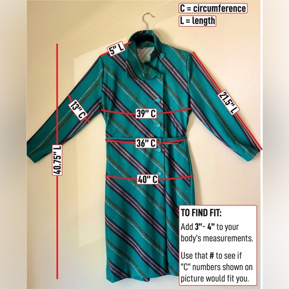 (Size 4-6) 1960s French Wool Day Dress w/ Pockets - Picture 14 of 14